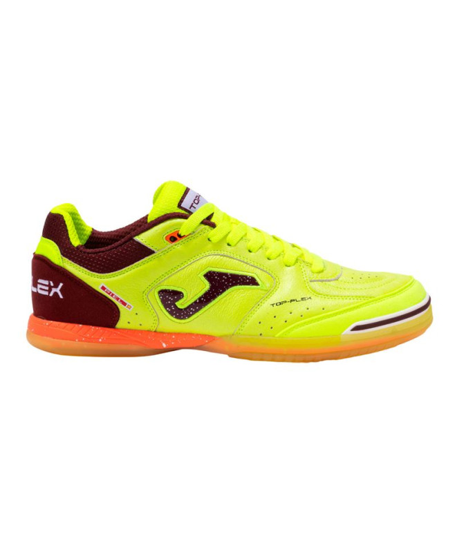 Zapatillas de fútbol Sala Top Flex 2509 Amarillo Flúor Morado Indoor Hombre