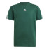 Camiseta adidas Future Icons 3 Stripes Infantil Verde Universitário/Branco