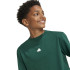 Camiseta adidas Future Icons 3 Stripes Infantil Verde Universitário/Branco