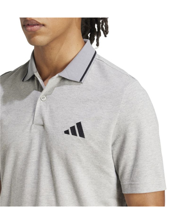 Polo adidas Sl Pq Ps Homme Gris moyen chiné/noir