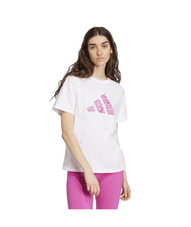 Camiseta adidas Camo Mulher Branco