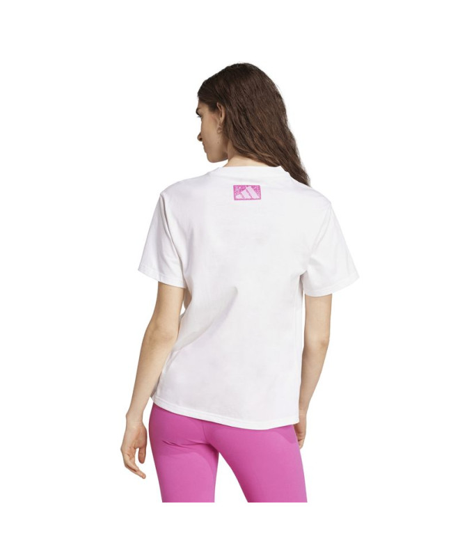 T-shirt adidas Camo Femme Blanc