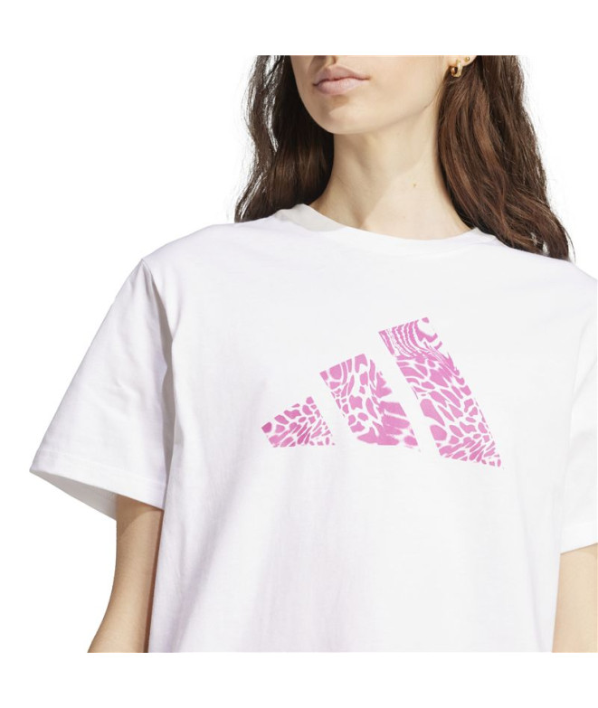Camiseta adidas Camo Mulher Branco