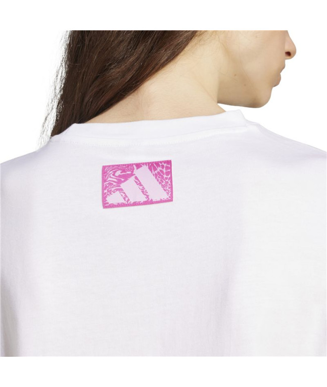 Camiseta adidas Camo Mulher Branco