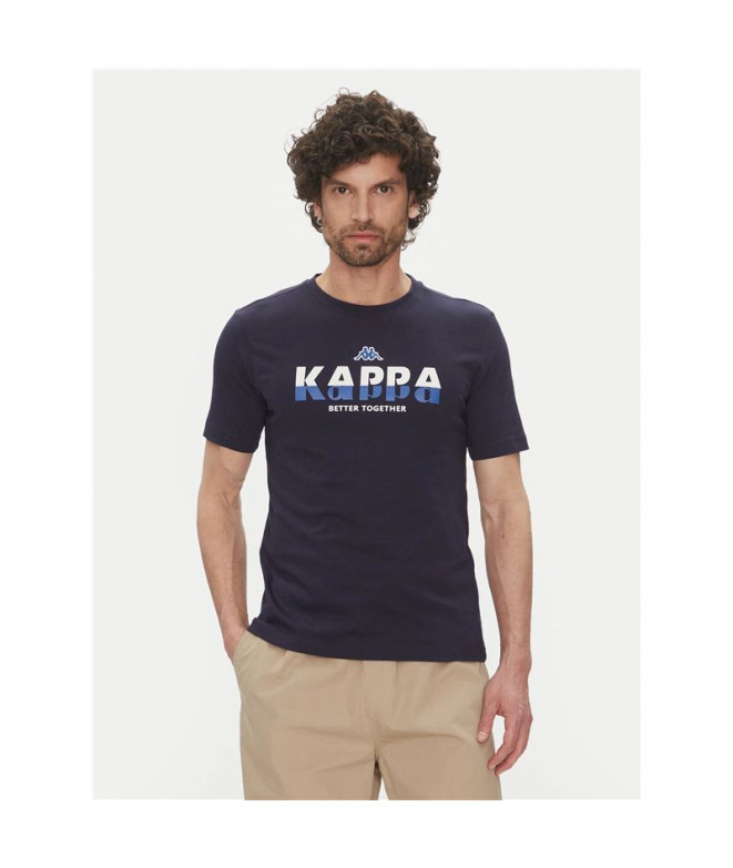 Camiseta Casual Kappa Gafup Hombre Azul Marino