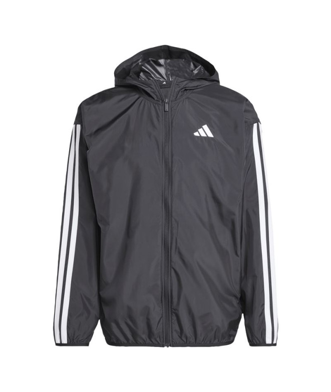 Cortavientos adidas 3 Bandas Hombre Negro/Blanco