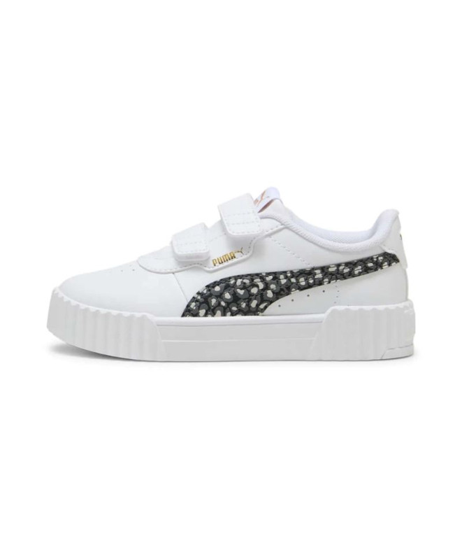 Chaussures Puma Carina 3.0 Animal V, Whi Fille