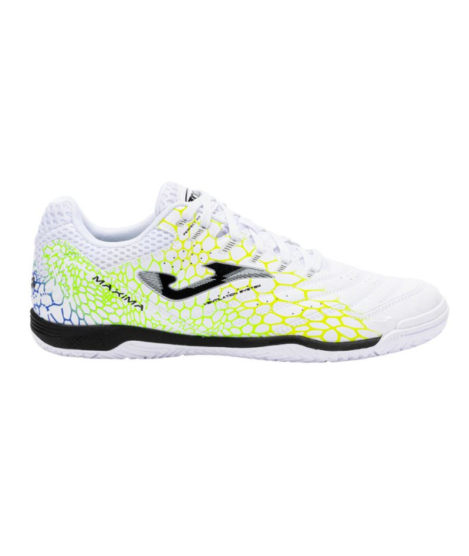 Zapatillas de fútbol sala Joma Maxima 2532 Hombre Blanco/Amarillo/Verde Indoor