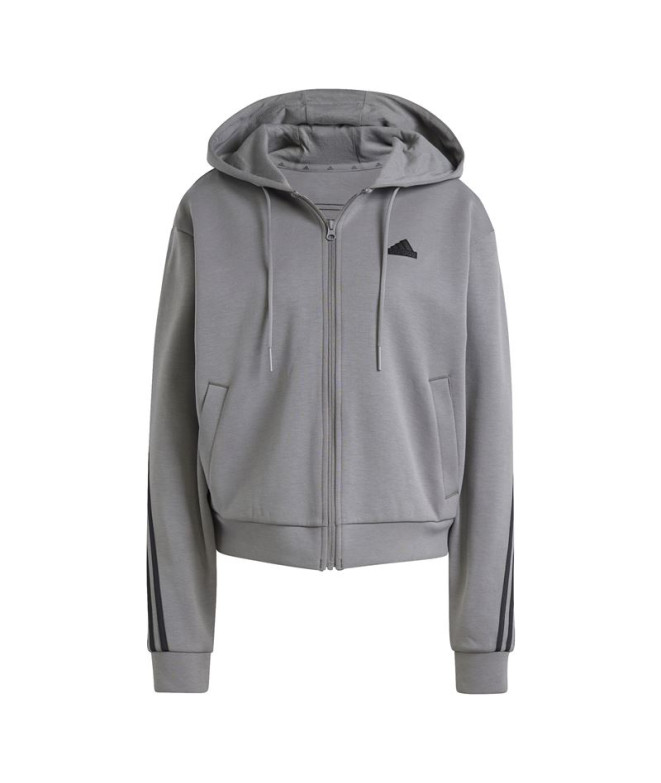 Veste adidas Future Icons 3 Bandas Full Zip Hoodie Femme Gris