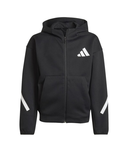Moletom adidas Z.N.E.Fz Infantil Preto/Branco