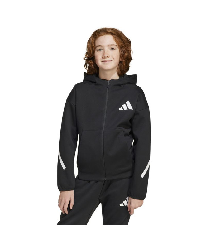 Sweat adidas Z.N.E.Fz Enfant Noir/Blanc