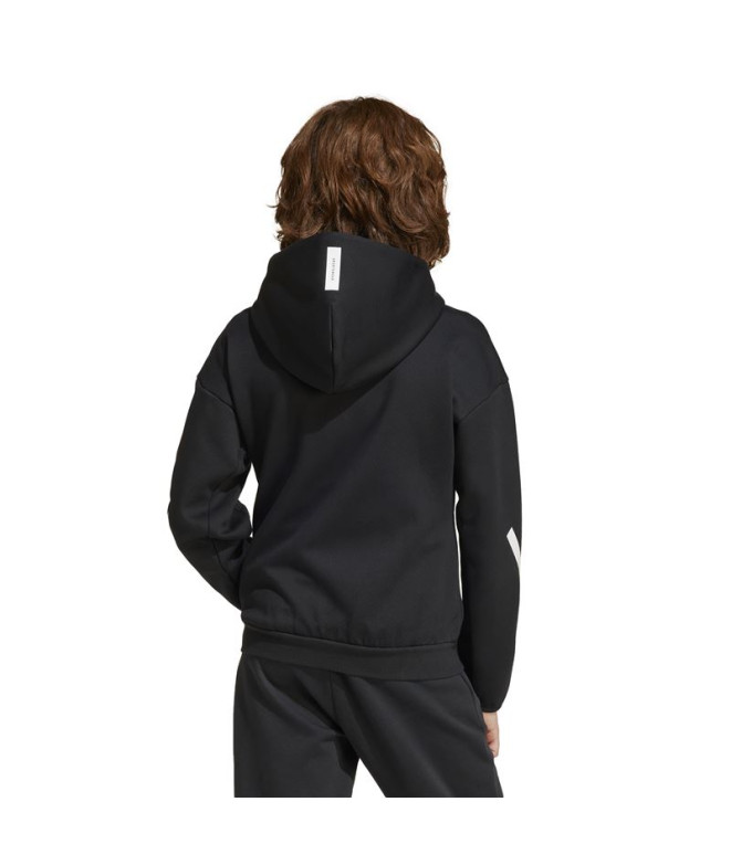 Sweat adidas Z.N.E.Fz Enfant Noir/Blanc