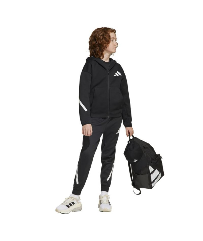 Sweat adidas Z.N.E.Fz Enfant Noir/Blanc