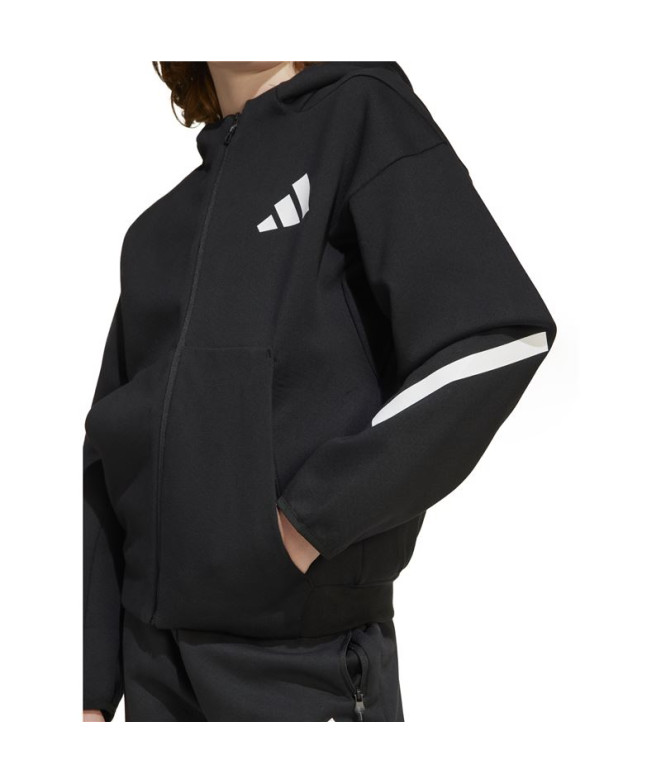 Sweat adidas Z.N.E.Fz Enfant Noir/Blanc
