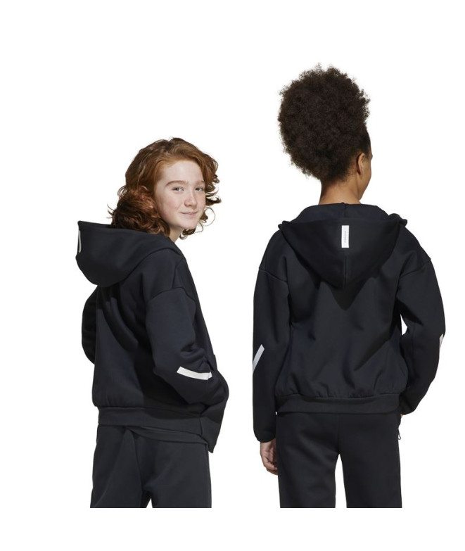 Moletom adidas Z.N.E.Fz Infantil Preto/Branco