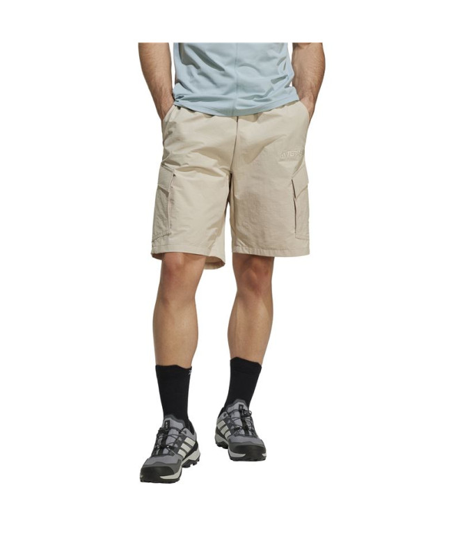 Calça de Montanha adidas Cargo Shorts Homem Bege