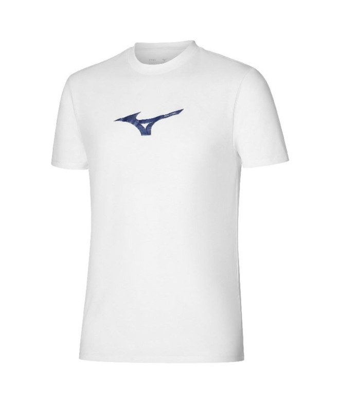 Camiseta de Fitness Mizuno Athletics Rb Tee Hombre Blanco