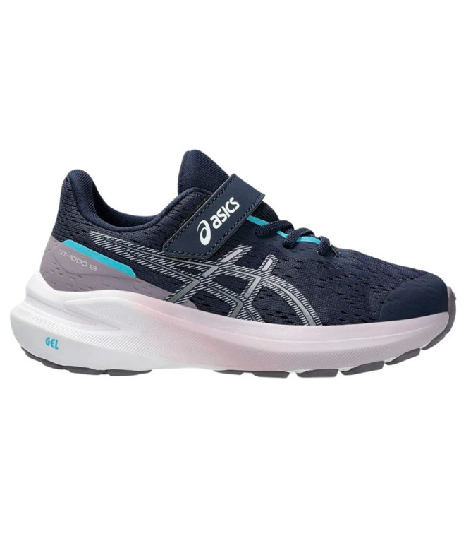 Zapatillas de Running ASICS Gt-1000 13 Ps Infantil Azul Oscuro/Violeta