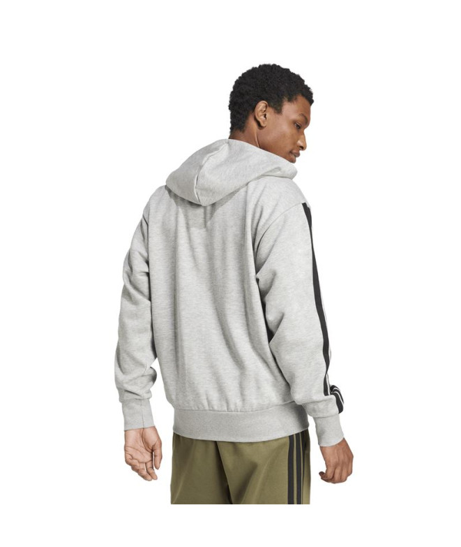 Sweat adidas 3 Bandas Fl Fz Hd Homme Gris/Noir