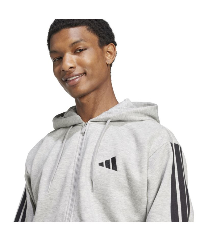 Sweat adidas 3 Bandas Fl Fz Hd Homme Gris/Noir