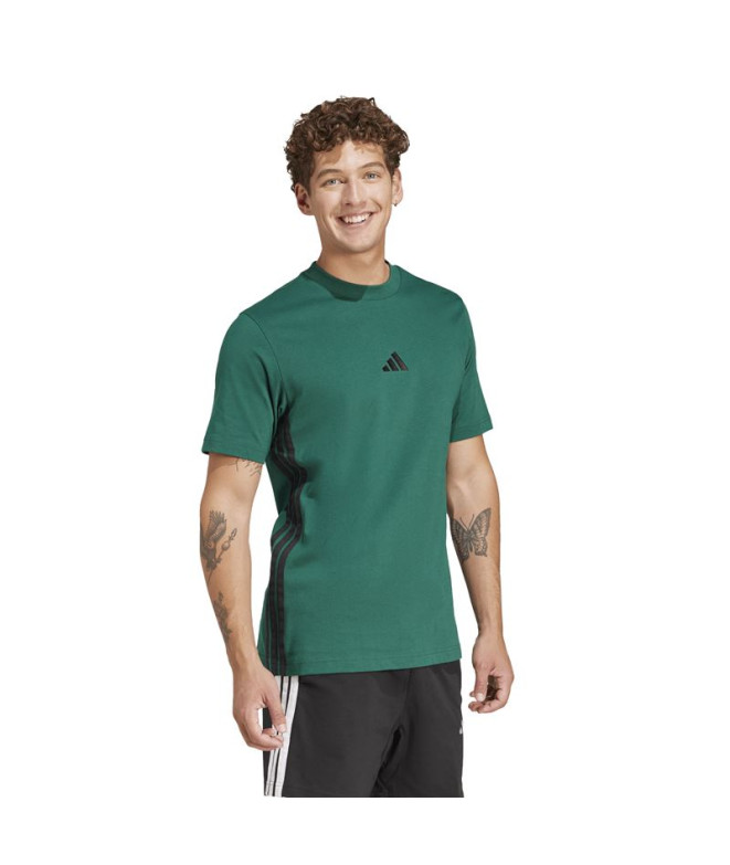 T-shirt adidas 3Bandas Sj Homme Vert Foncé/Noir