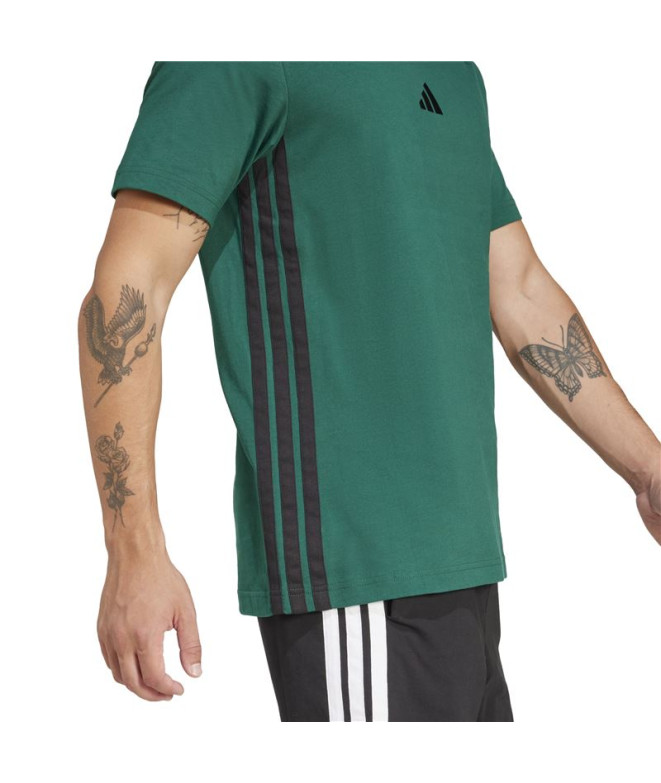 T-shirt adidas 3Bandas Sj Homme Vert Foncé/Noir