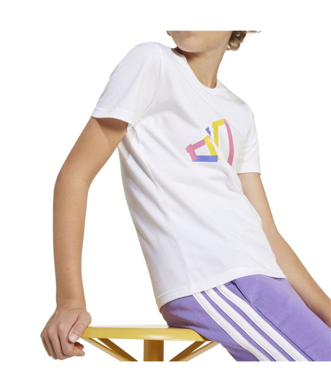 Camiseta adidas Infantil Branco