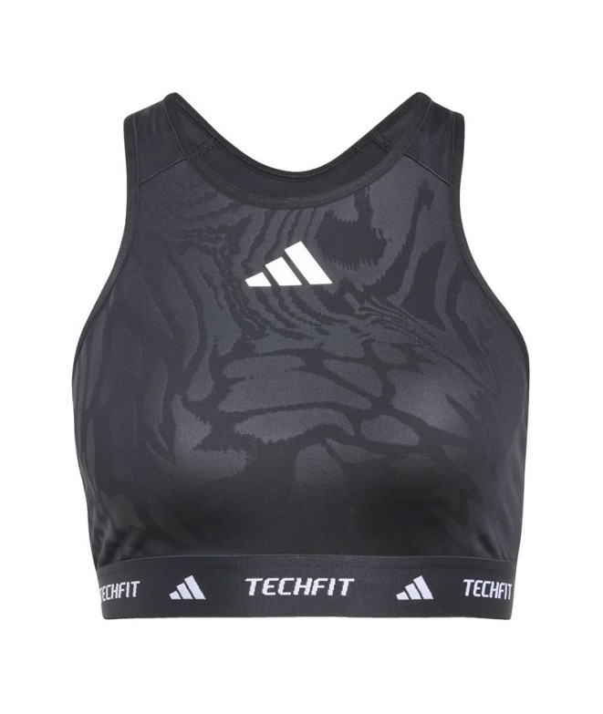 Sujetador Deportivo de Fitness adidas Techfit Ms Hn Pr Bra Mujer Negro