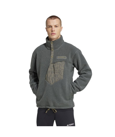 Polar de Montagne adidas Xpl Pile Snap Homme Gris 2
