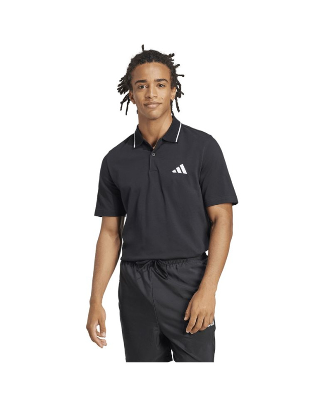 Polo adidas Sl Pq Ps Homme Noir/Blanc