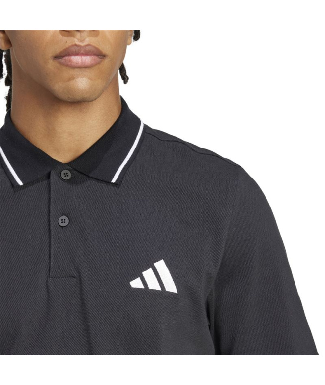 Polo adidas Sl Pq Ps Homme Noir/Blanc