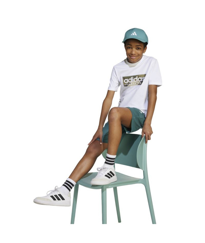 Camiseta adidas Camo Lin Niño Blanco