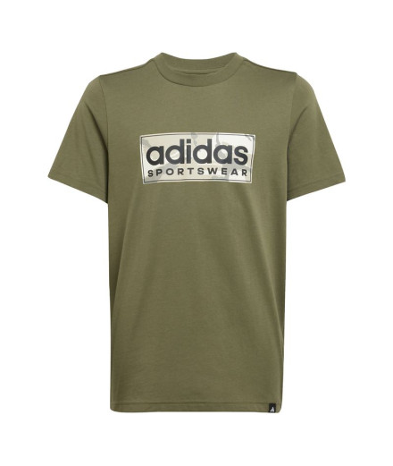 T-shirt adidas Camo Lin Enfant Vert Foncé