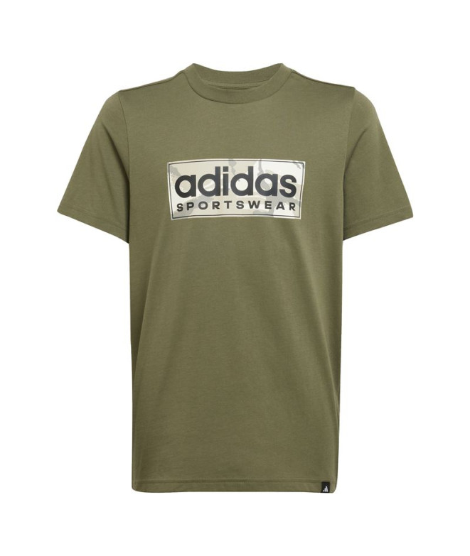 Camiseta adidas Camo Lin Niño Verde Oscuro