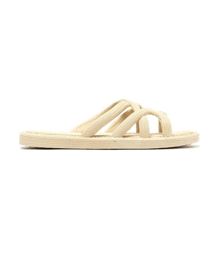Tongs Brésil Mersin Femme Beige