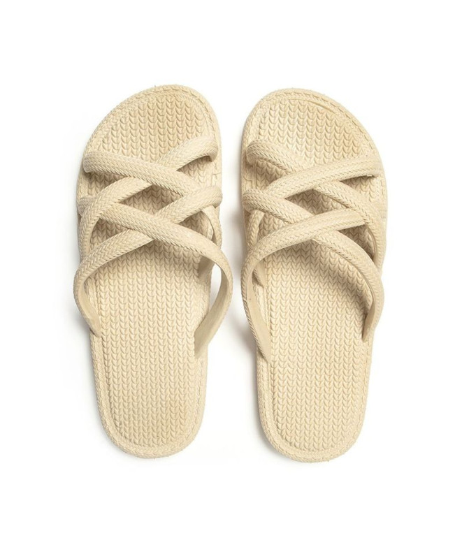 Tongs Brésil Mersin Femme Beige