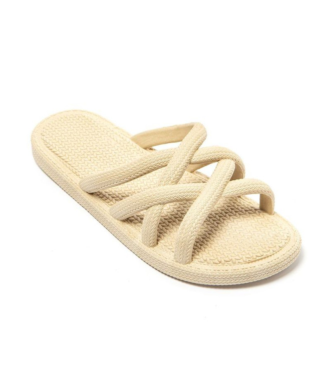 Tongs Brésil Mersin Femme Beige