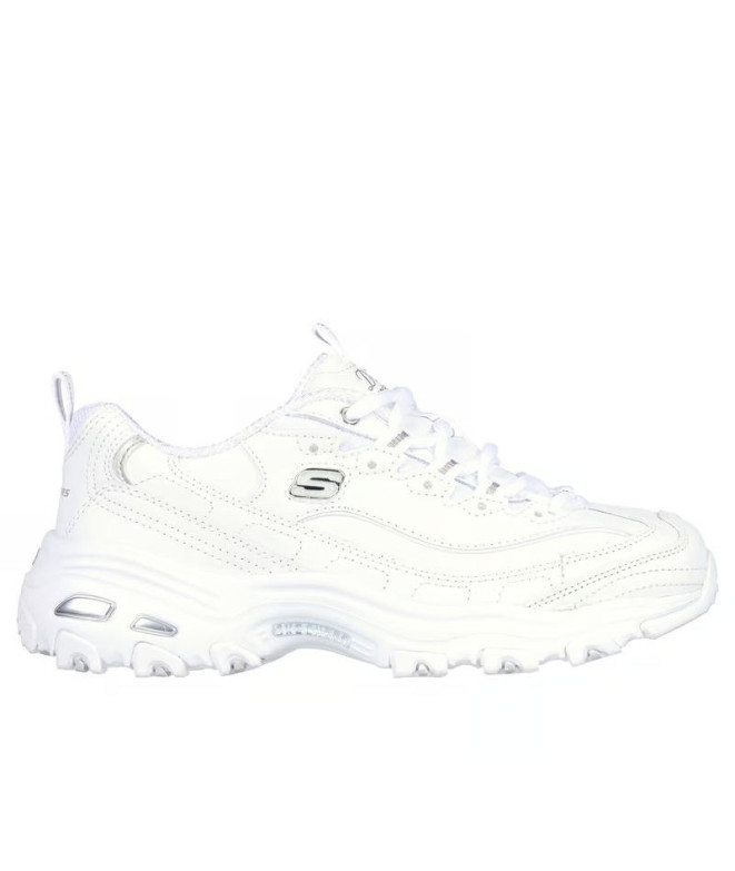 Zapatillas Skechers D'Lites - Fresh Star Mujer Blanco/Plata