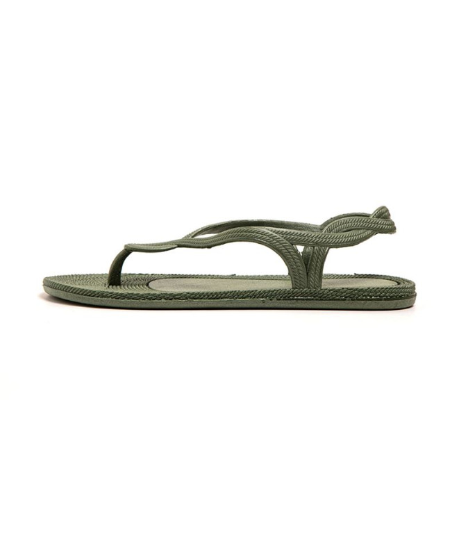 Tongs Brésiliennes Antalya Militaire Femme Verte