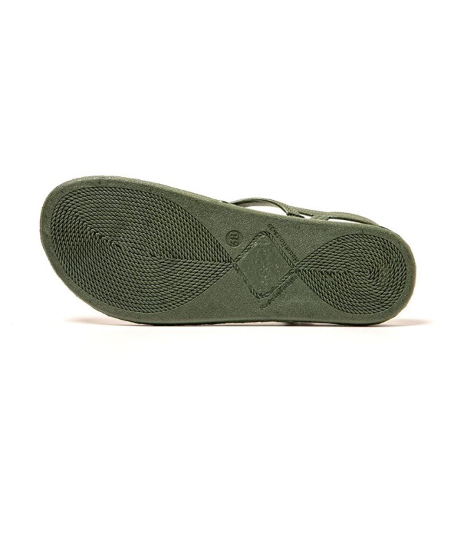 Chanclas Brasileras Antalya Military  Mujer Verde