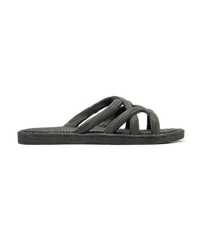 Chanclas Brasileras Mersin Mujer Negro