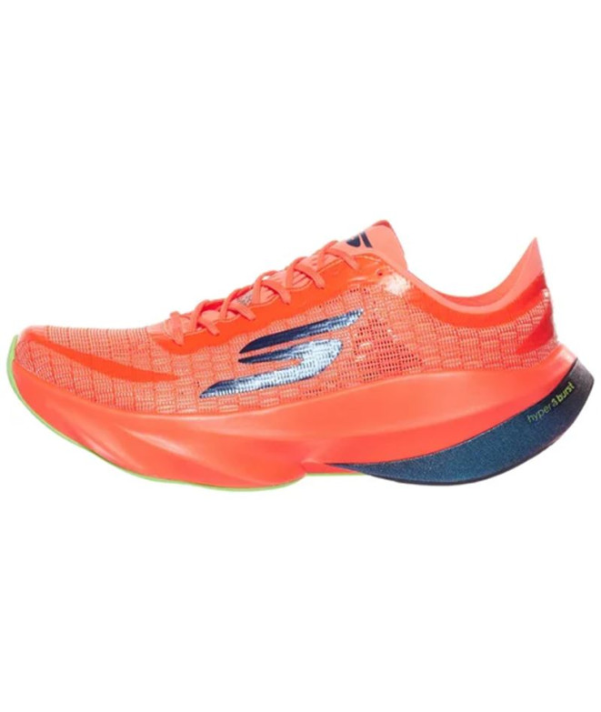 Zapatillas Skechers Skx Aero Tempo Hombre Coral /Azul/Verde Trim