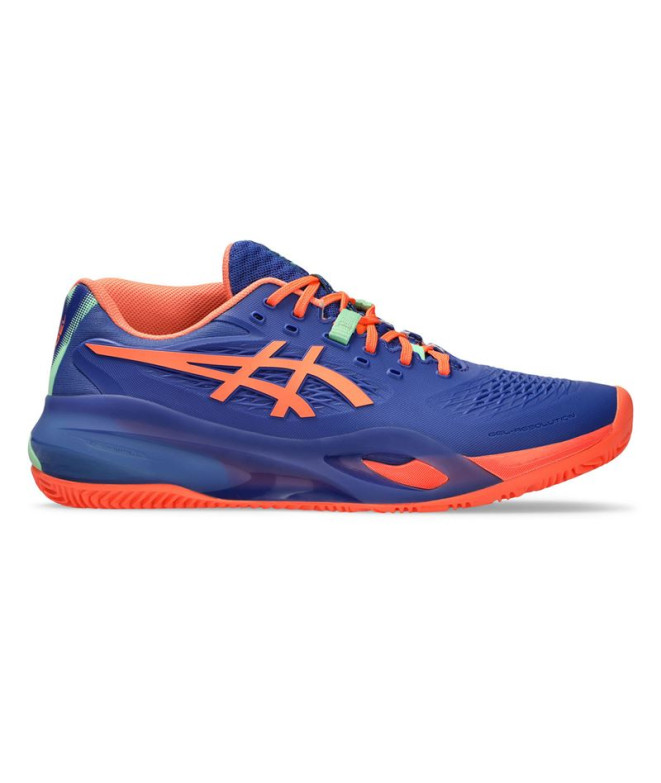Sapatilhas de Pádel ASICS Gel-Resolution X Padel Homem Azul Cobalto/Coral