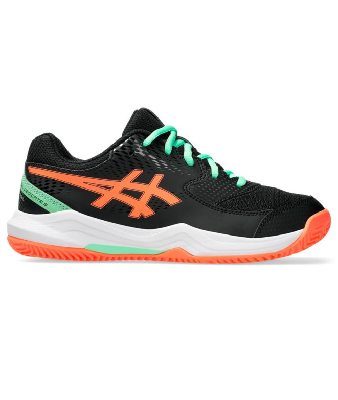Chaussures de Pádel ASICS Gel-Dedicate 8 Padel Gs Enfant Noir/Corail