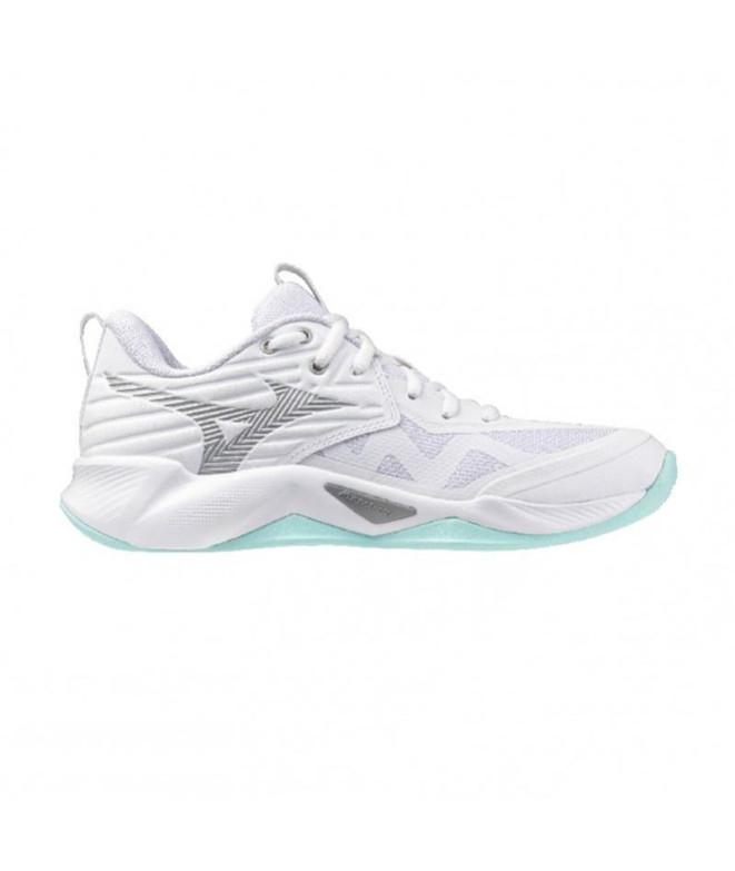 Sapatilhas de Voleibol Mizuno Wave Momentum Pro Mulher Branco/Azul
