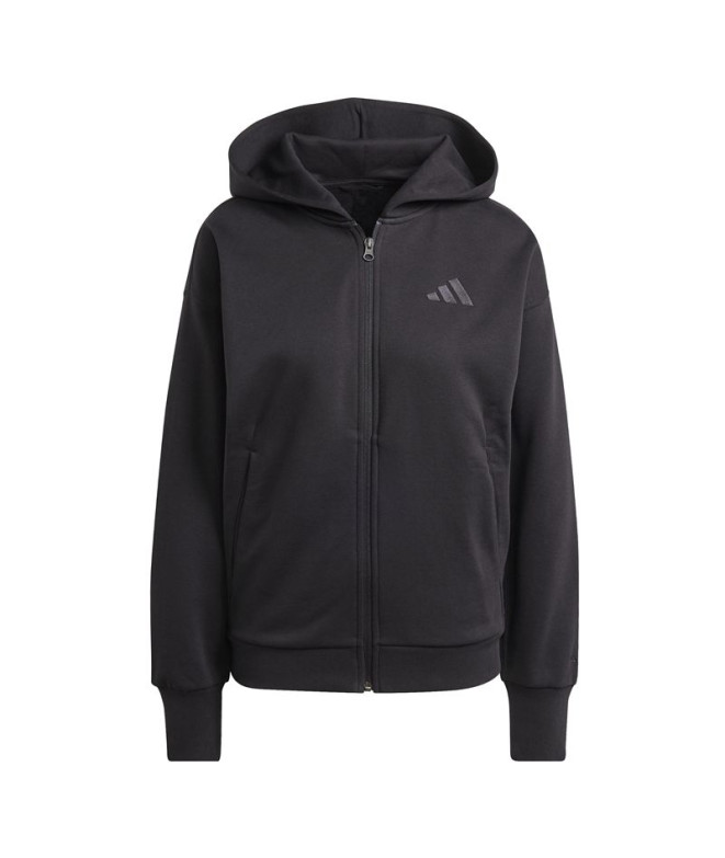 Veste adidas Sweat à capuche zippé intégral en polaire All Szn Femme Noir