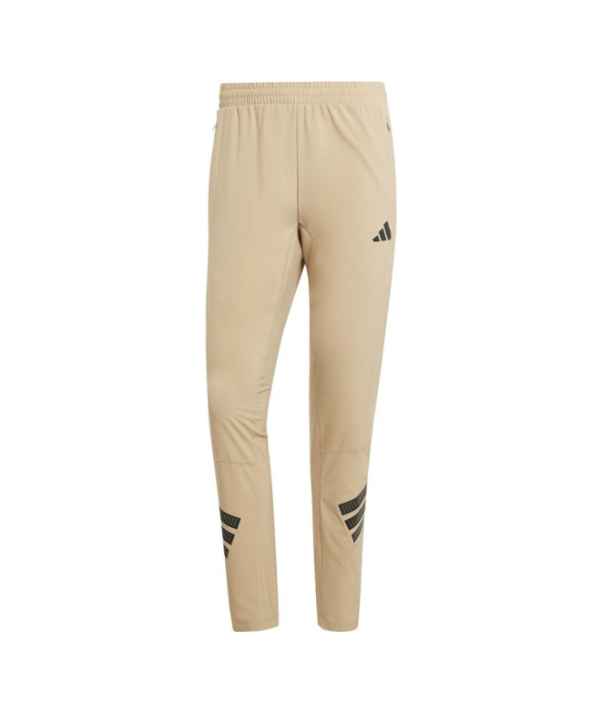 Pantalons de Fitness adidas Gym+ 3Bandas Wv Homme Gris Clair/Noir
