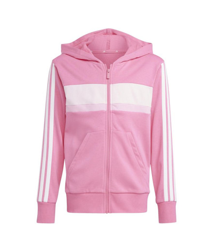 Chandal adidas 3 Bandas Tib French Terry Ts Enfant Rose 2