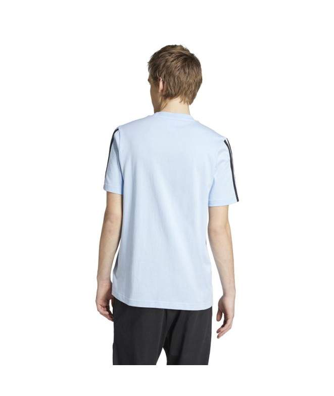 Camiseta adidas 3 Bandas Sj Hombre Azul