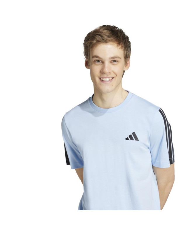Camiseta adidas 3 Bandas Sj Hombre Azul